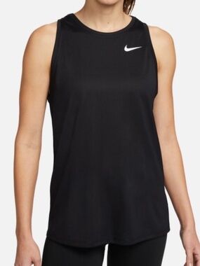 Nike Dri-FIT Black Sleeveless Top Medium – V-Neck, Breathable Sides